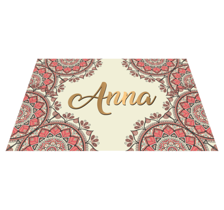 이름이있는 비닐 카펫 맞춤 만다라 - TenStickers