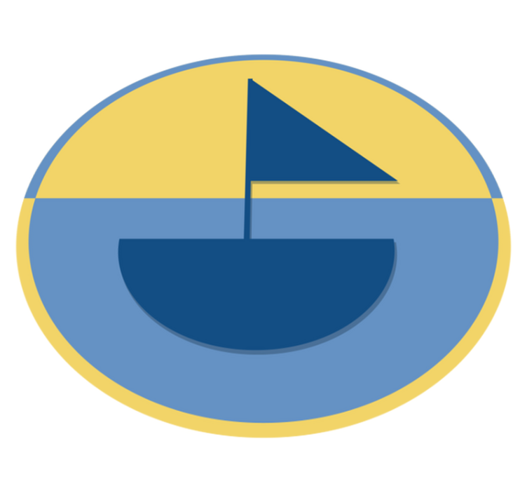 기하학적 효과 비닐 카펫 기하학적 범선 모티브 - TenStickers