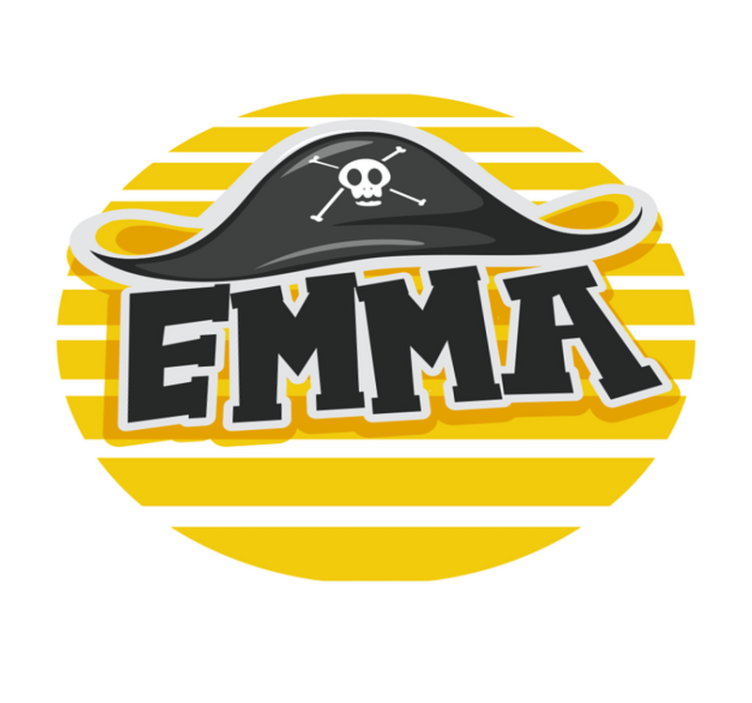 해골 모자 맞춤 매트를 가진 해적 - TenStickers