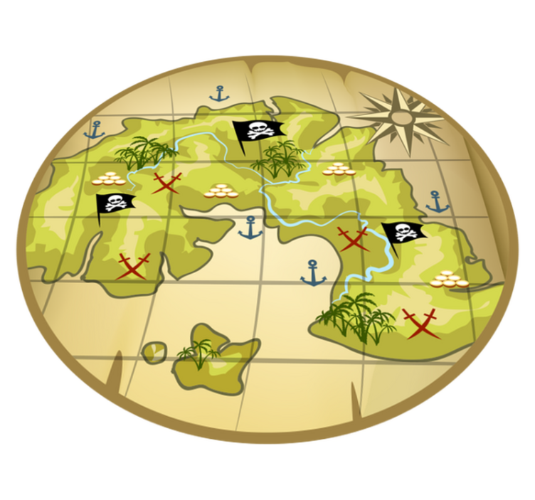 비닐 게임 카펫 보물찾기 모험 - TenStickers