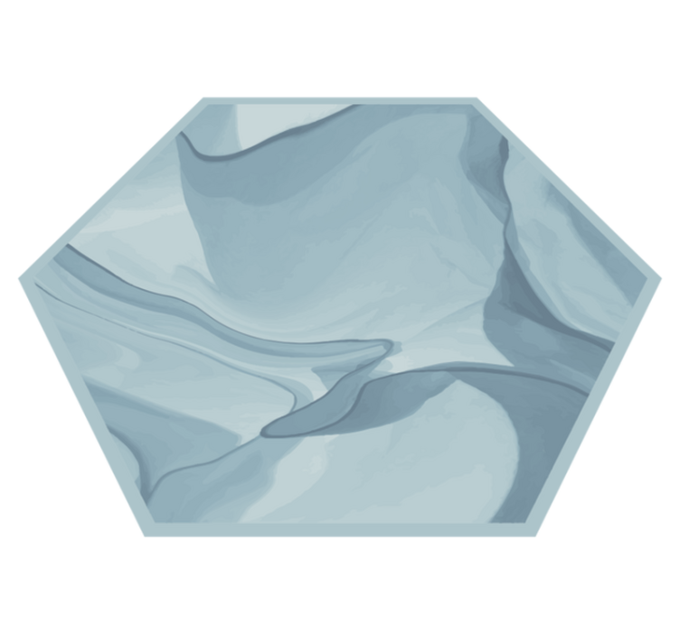 비닐 카펫 정리 추상적인 푸른 파도 - TenStickers