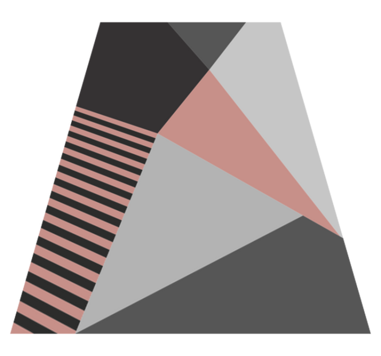 모던 효과 비닐 카펫 삼각형 기하학 무늬 - TenStickers