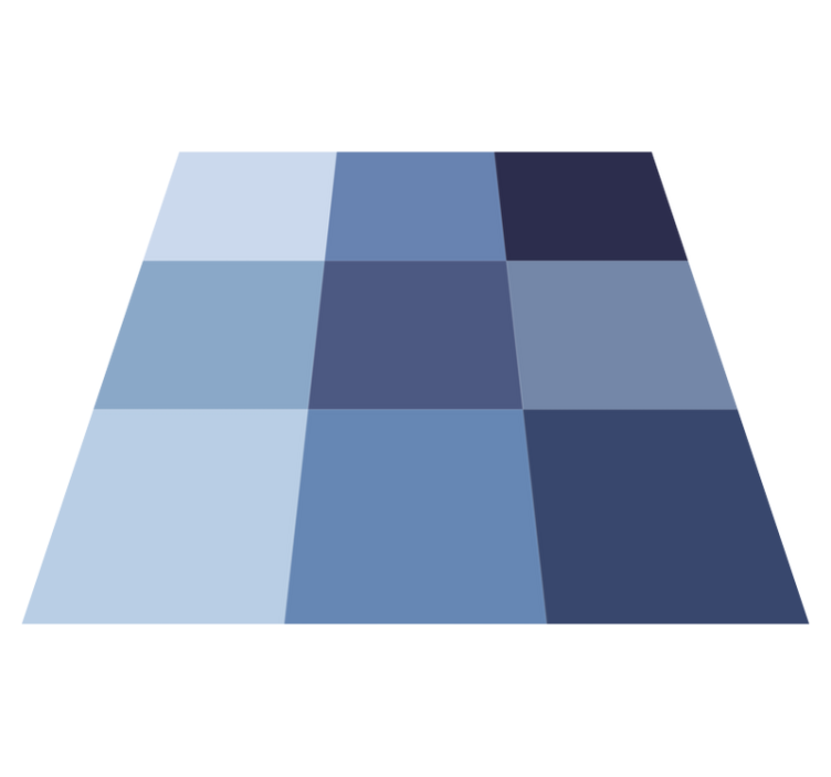 기하학적 효과 비닐 카펫 파란색 체크 무늬 패턴 - TenStickers