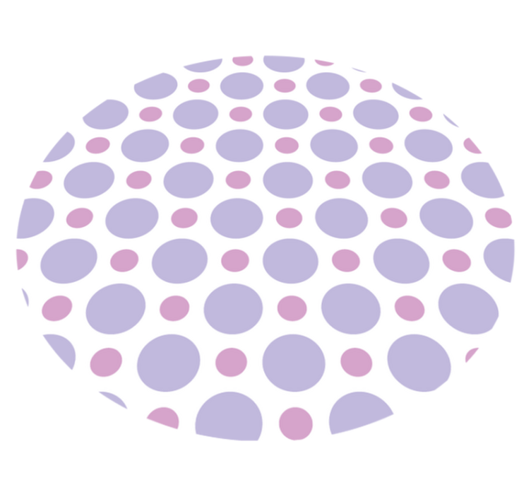 줄무늬 비닐 카펫 원형 도트 패턴 - TenStickers