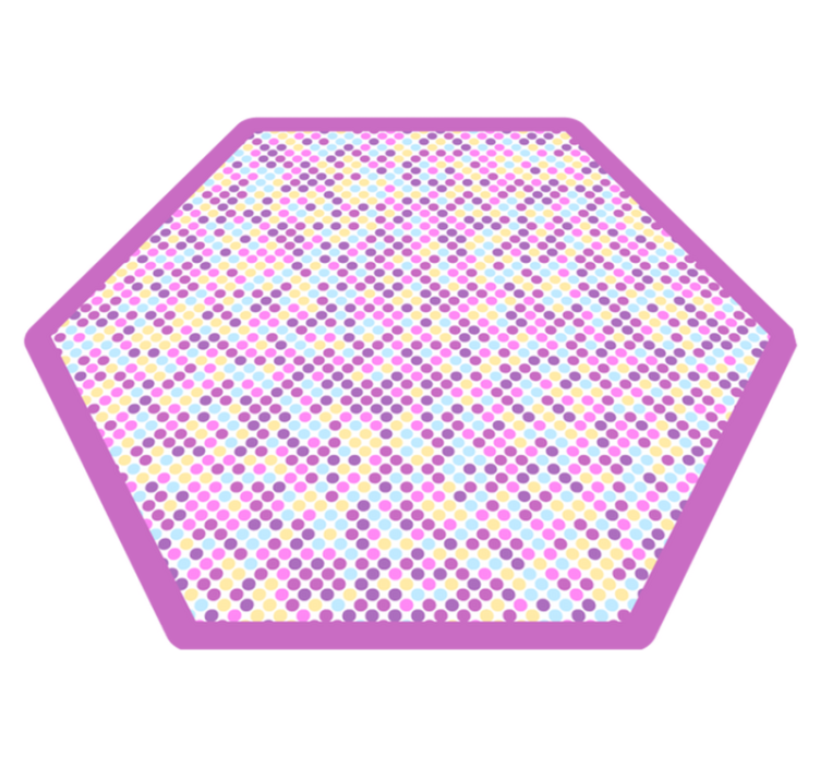 어린 이용 비닐 카펫 폴카 육각형 - TenStickers