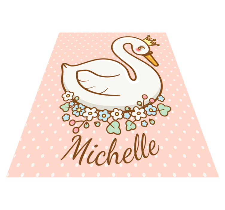 이름이있는 비닐 카펫 맞춤형 백조의 풍경 - TenStickers