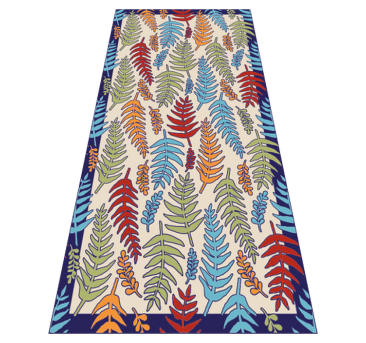 비닐 카펫 꽃과 식물 식물 줄무늬 - TenStickers