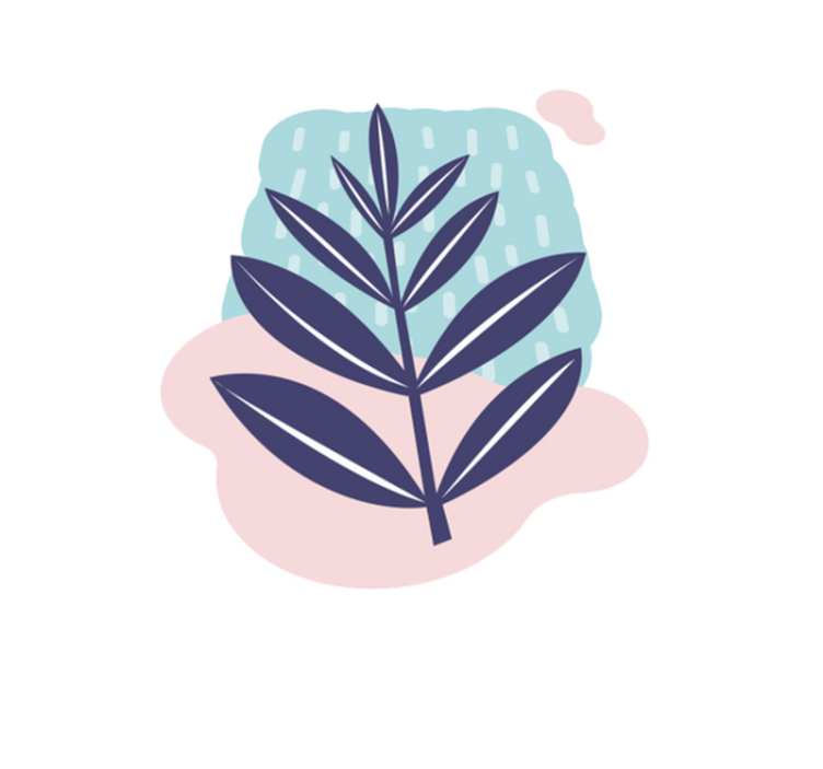 비닐 카펫 자연 아쿠아렐라 레인 플랜트 - TenStickers