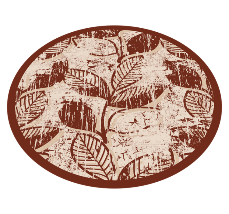 비닐 카펫 자연 스타일리시 리프 패턴 - TenStickers