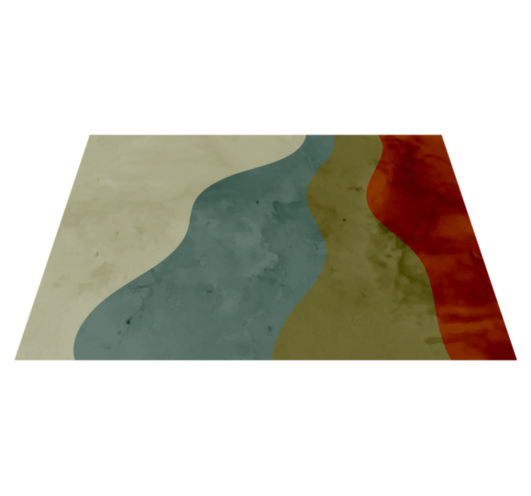 거실용 비닐 깔개 추상 파도 패턴 - TenStickers