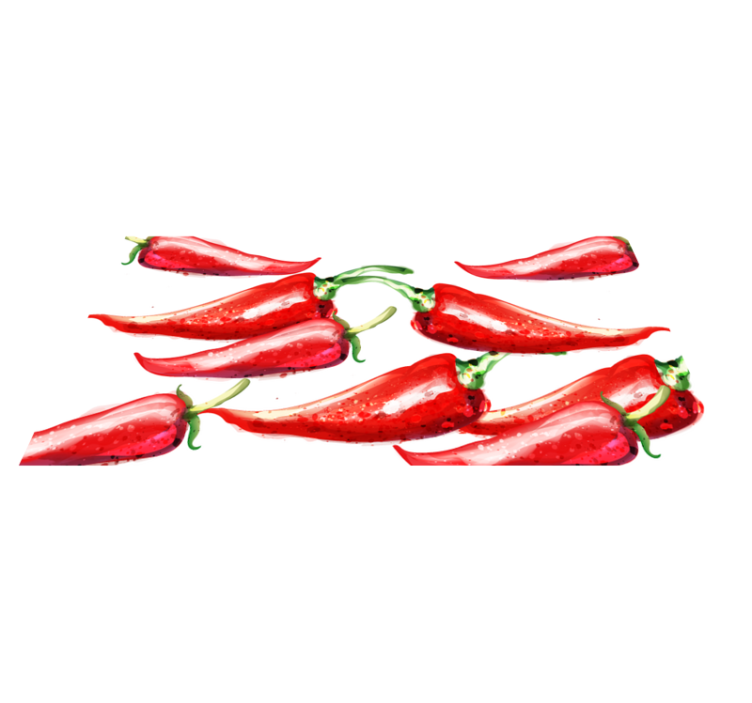 비닐 주방 카펫 고추 디자인 - TenStickers