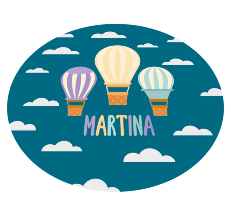 어린 이용 비닐 카펫 이름이 있는 에어 풍선 - TenStickers