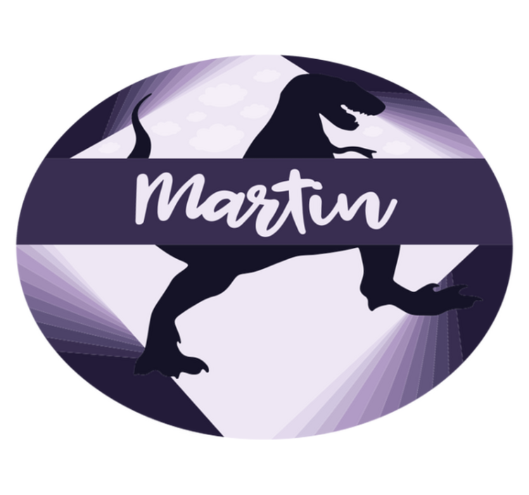 어린 이용 비닐 카펫 이름이 있는 벨로시랩터 - TenStickers