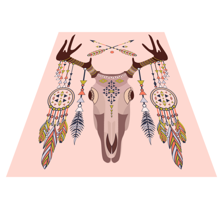 에트니아 비닐 카펫 스타일리시한 뿔 무늬 - TenStickers