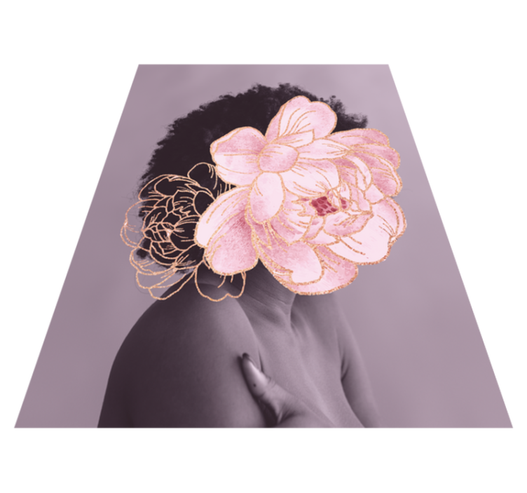 거실용 비닐 깔개 우아한 식물 실루엣 - TenStickers