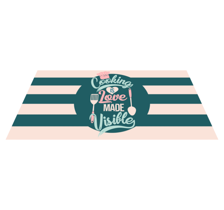 비닐 주방 카펫 사랑이 보이는 요리 - TenStickers