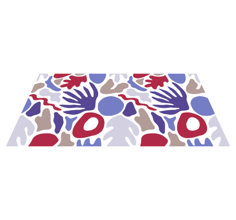 미니멀리스트 효과 비닐 카펫 추상 형태 패턴 - TenStickers