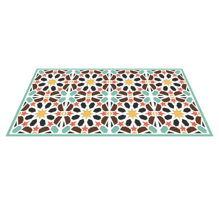 비닐 카펫 타일 효과 화려한 별무늬 타일 - TenStickers