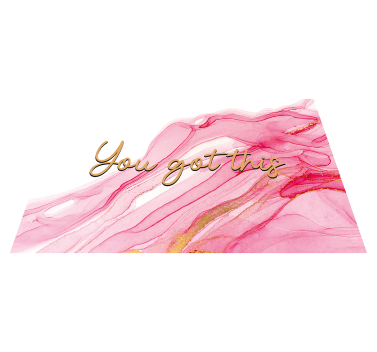 문구와 함께 비닐 양탄자 당신은 이 대리석 효과를 가졌어요 - TenStickers