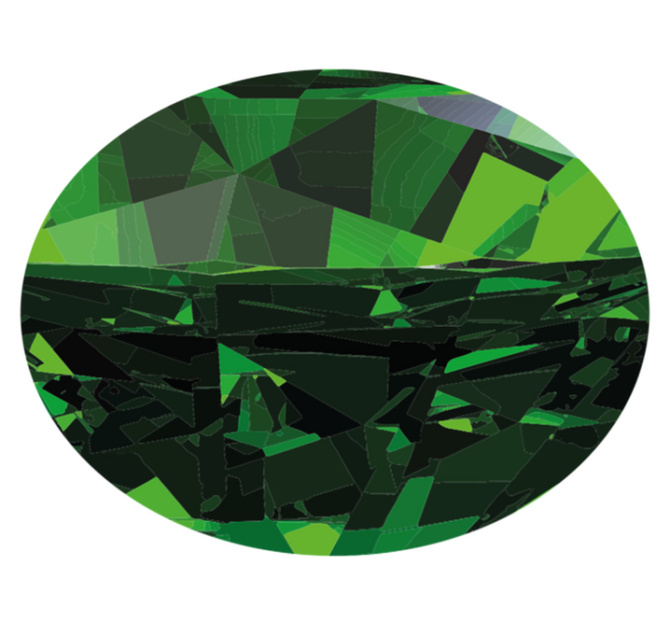 비닐 카펫 정리 기하학적 녹색 면면 - TenStickers