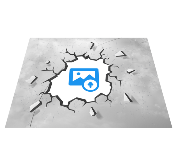 사진 비닐 깔개와 회색 깨진 콘크리트 - TenStickers