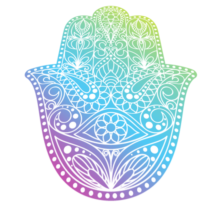 만다라 비닐 카펫 그라데이션 핸드 오브 파티마 - TenStickers