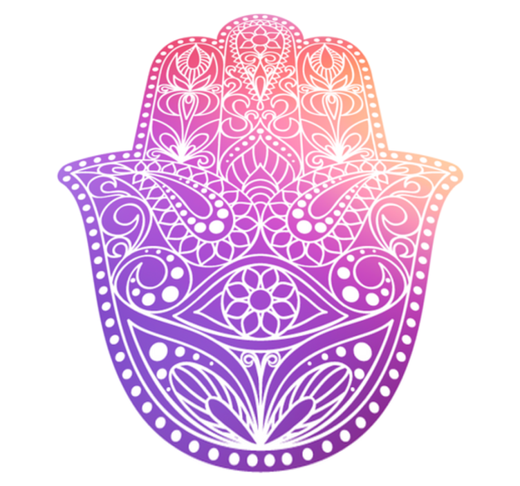 만다라 비닐 카펫 만다라 손 디자인 - TenStickers