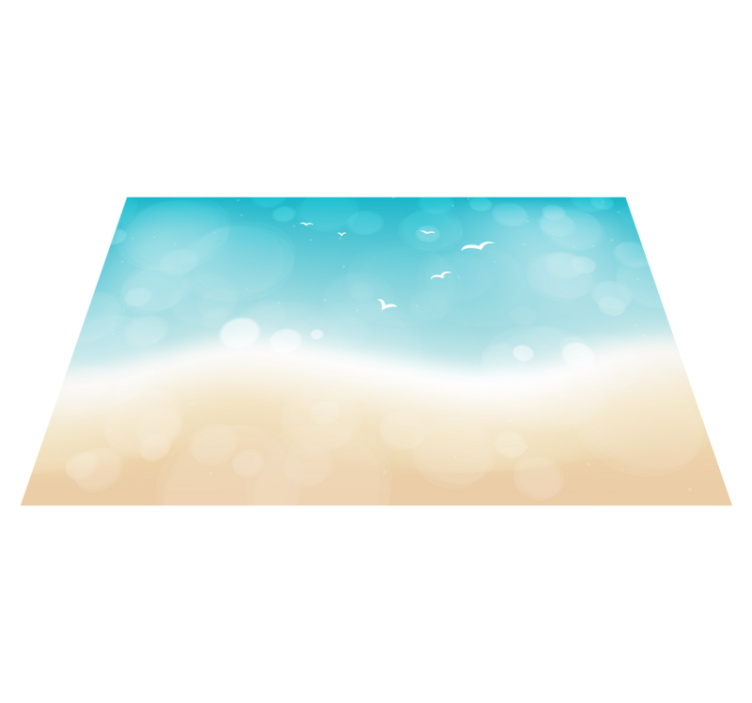 해변 효과 자연 비닐 러그 - TenStickers