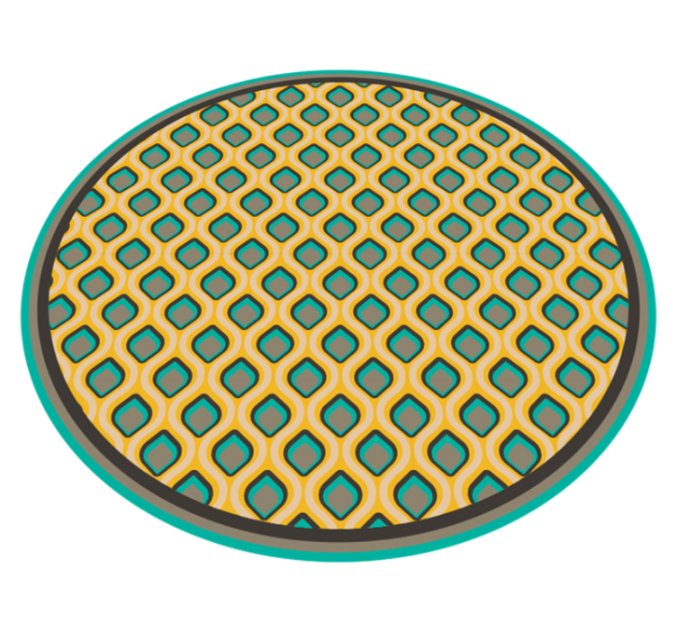 비닐 주방 카펫 모던 미드 센추리 패턴 - TenStickers