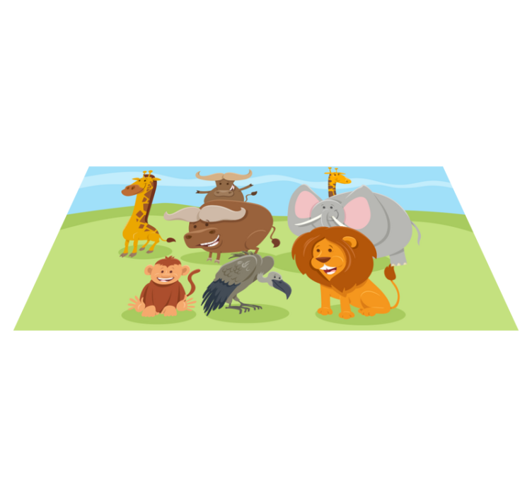 어린 이용 비닐 카펫 매력적인 친구들 - TenStickers