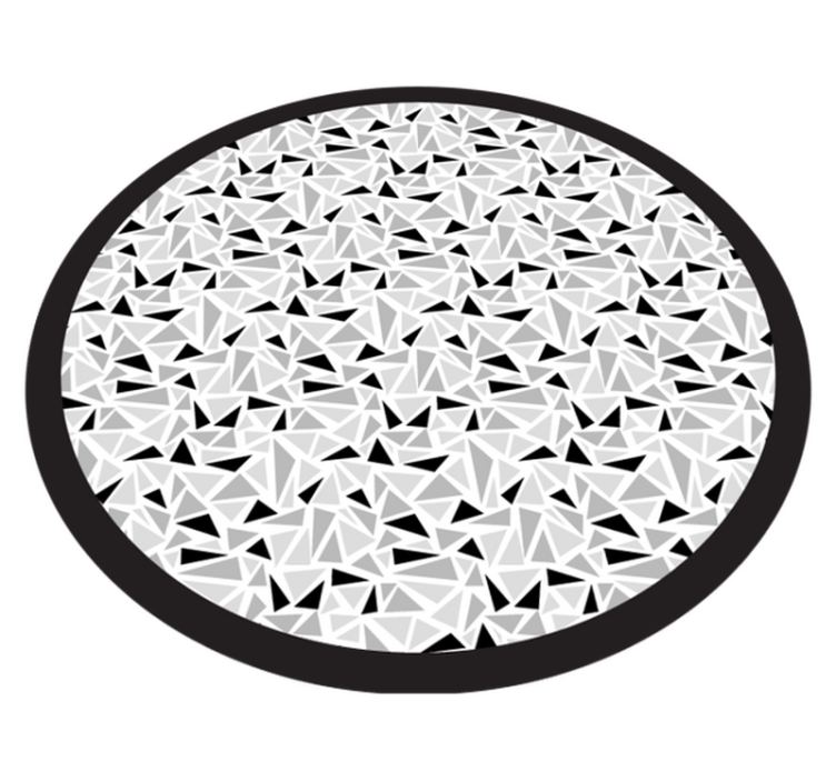 기하학적 효과 비닐 카펫 검은색과 회색 삼각형 - TenStickers