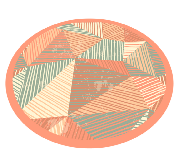 현대 미술 기하학적 모양 비닐 러그 - TenStickers