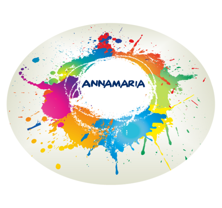 열대 효과 비닐 카펫 이름으로 물방울 효과 - TenStickers