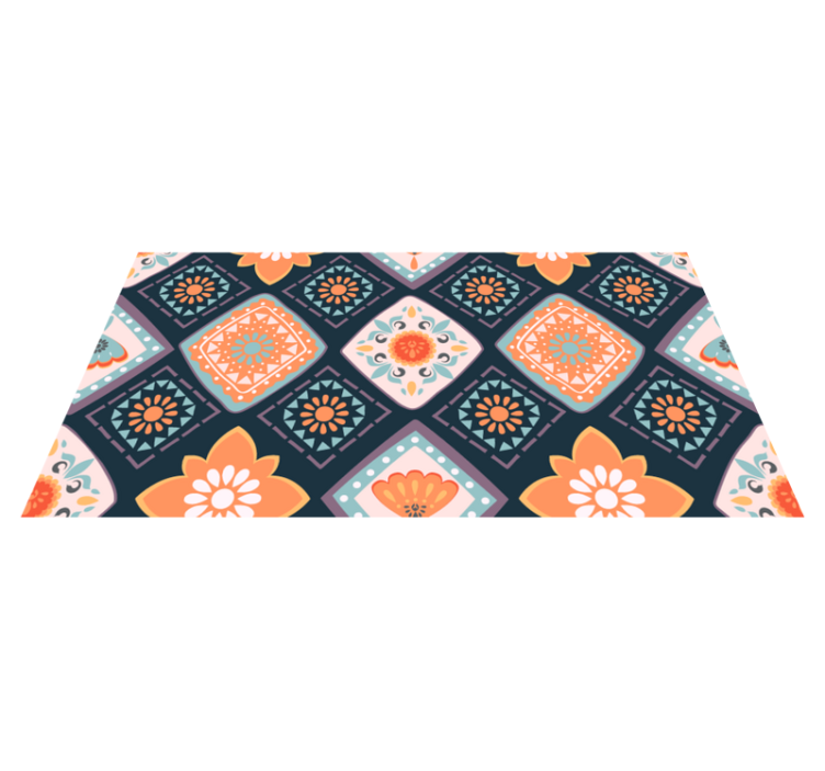 욕실용 비닐 카펫 생동감 넘치는 꽃무늬 디자인 - TenStickers