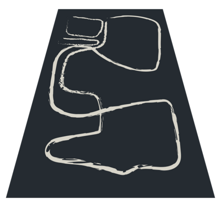 미니멀리스트 효과 비닐 카펫 추상 선 패턴 - TenStickers