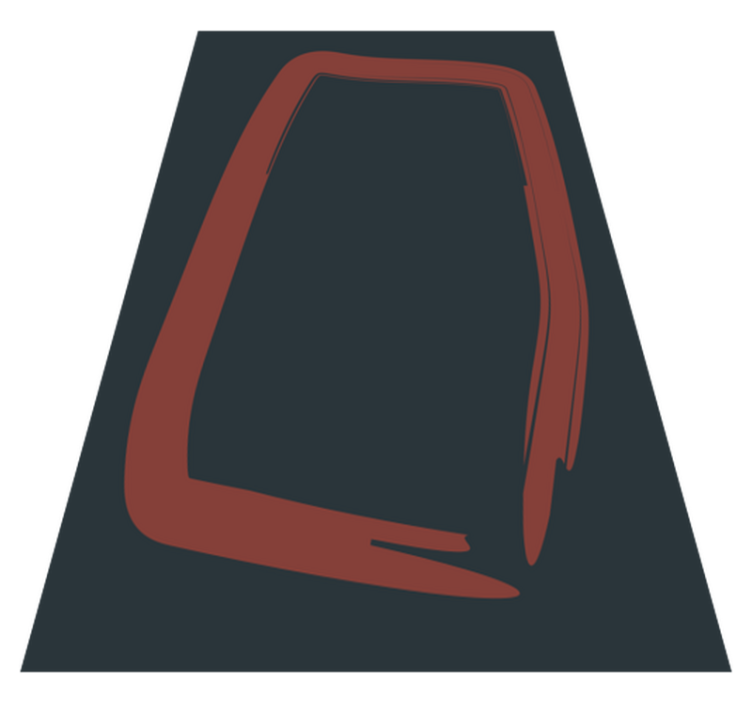 거실용 비닐 깔개 세련된 추상 형태 - TenStickers