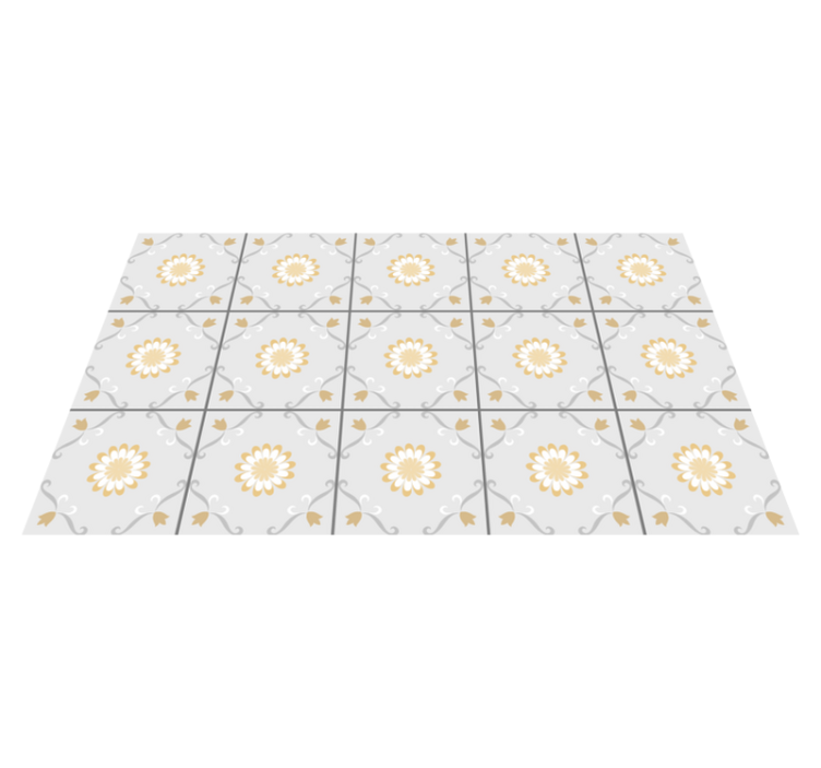 비닐 카펫 타일 효과 우아한 식물 디자인 - TenStickers