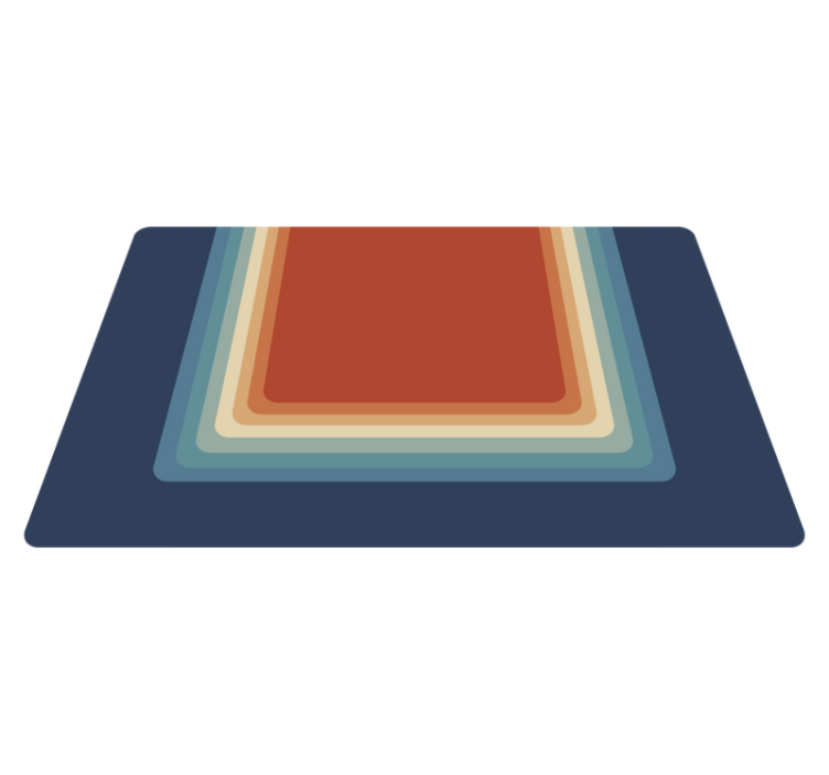 모던 효과 비닐 카펫 생동감 있는 레이어드 스트라이프 - TenStickers