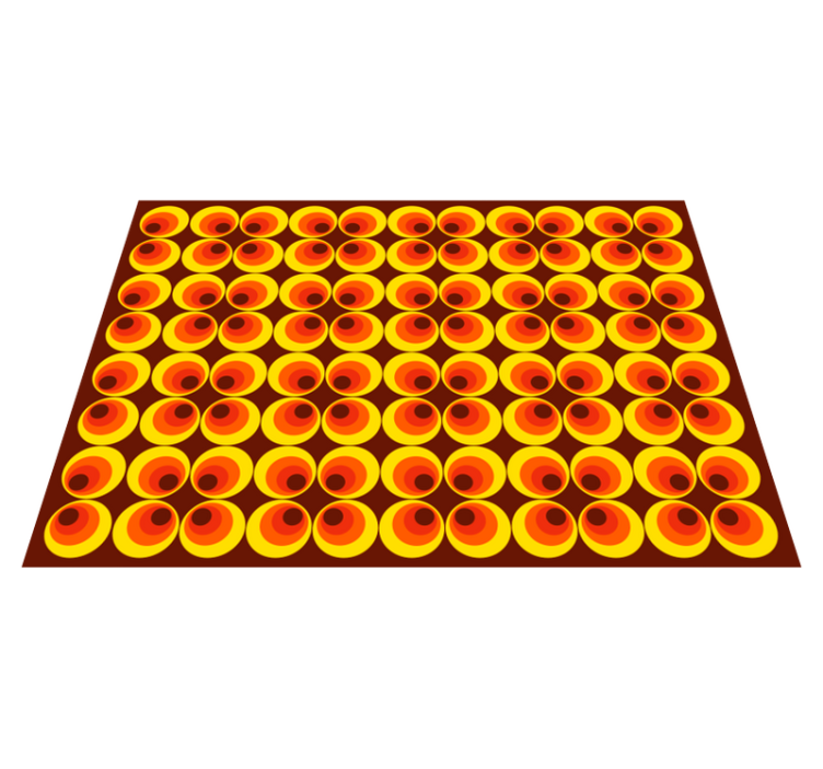 비닐 카펫 정리 생동감 넘치는 원형 모티프 - TenStickers