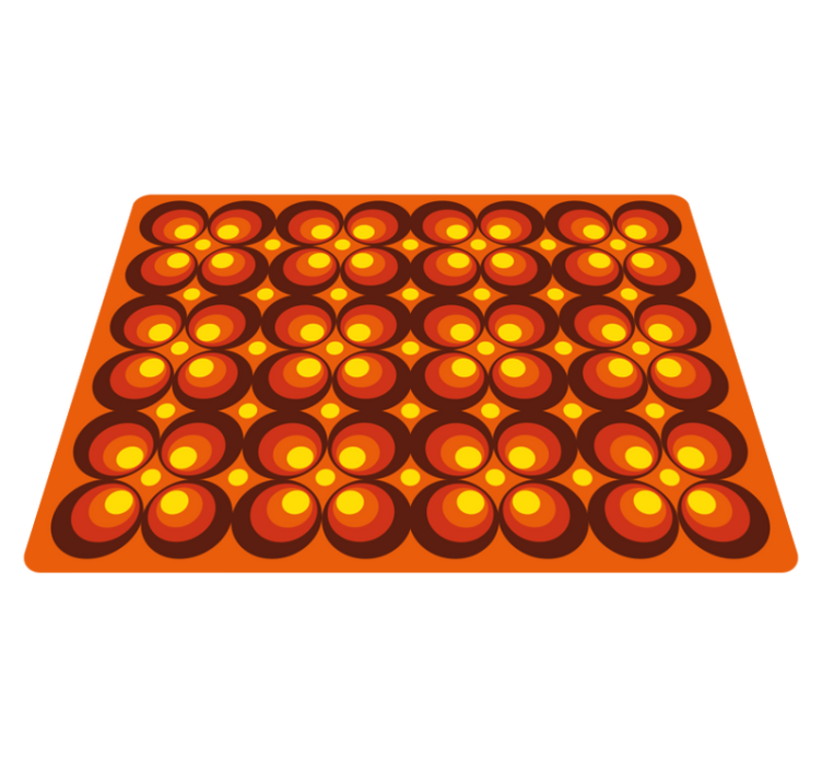 비닐 카펫 정리 레트로 원형 패턴 - TenStickers