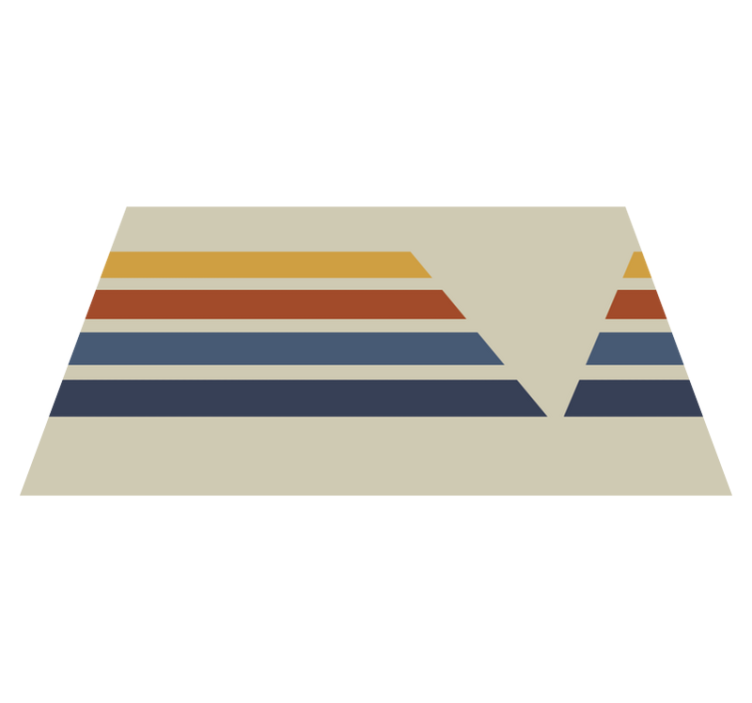 기하학적 효과 비닐 카펫 지그재그 스트라이프 무늬 - TenStickers