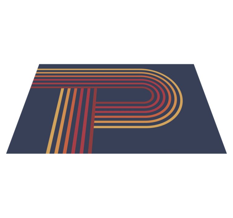 기하학적 효과 비닐 카펫 다채로운 선 오버레이 - TenStickers