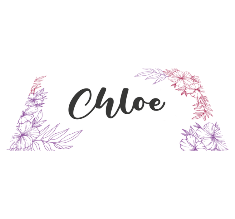 아름다운 꽃 이름 맞춤 매트 - TenStickers