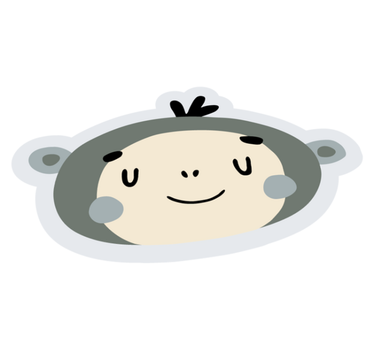 비닐 카펫 보육 북유럽 원숭이 얼굴 - TenStickers