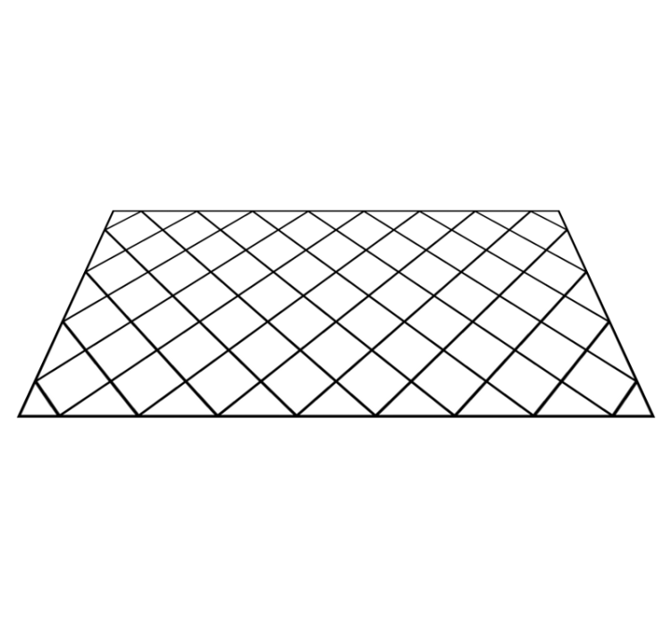 기하학적 효과 비닐 카펫 우아한 검정 패턴 - TenStickers