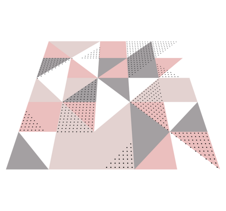 파스텔 북유럽 삼각형 북유럽 비닐 러그 - TenStickers