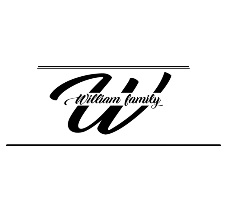 비닐 현관 카펫 가족 이니셜과 이름 - TenStickers