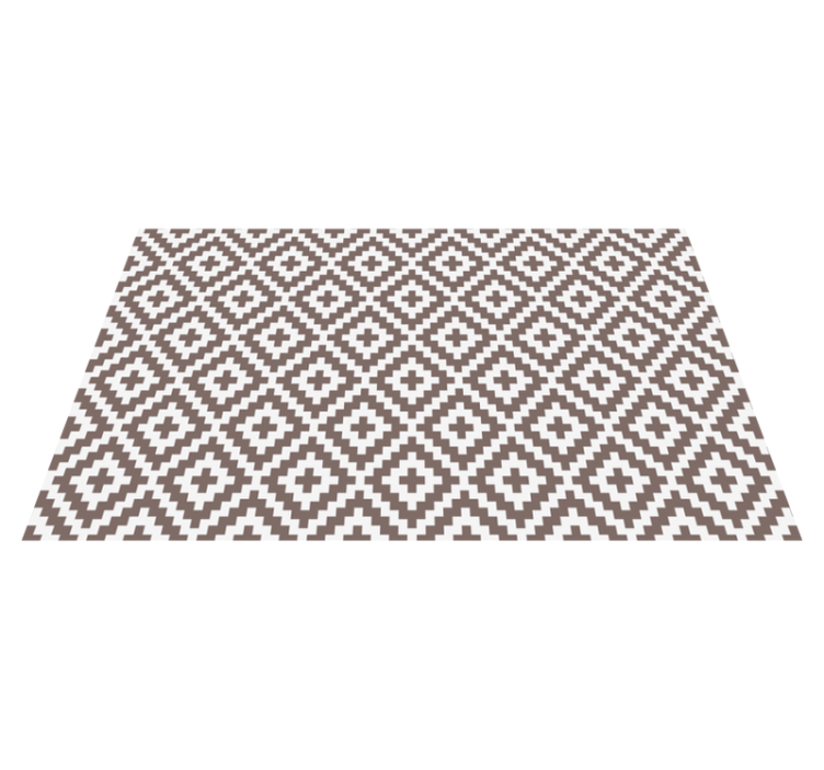 비닐 주방 카펫 기하학적 회색 다이아몬드 - TenStickers