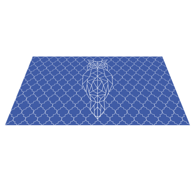 비닐 카펫 동물 기하학적 올빼미 패턴 - TenStickers