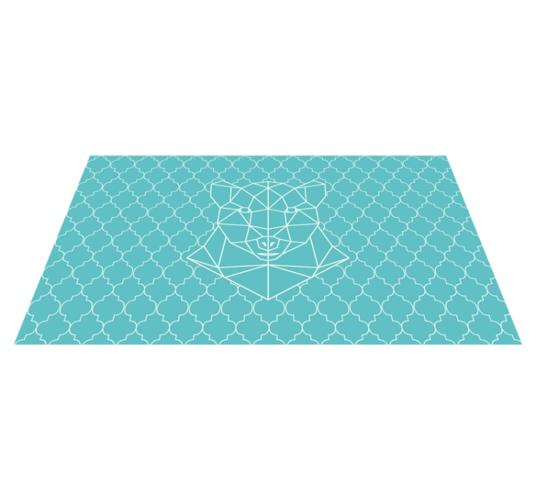 비닐 카펫 동물 기하학적 곰 디자인 - TenStickers